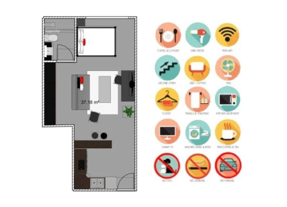 DST1 Convenient studio in zone 15 Apartment in Guatemala City