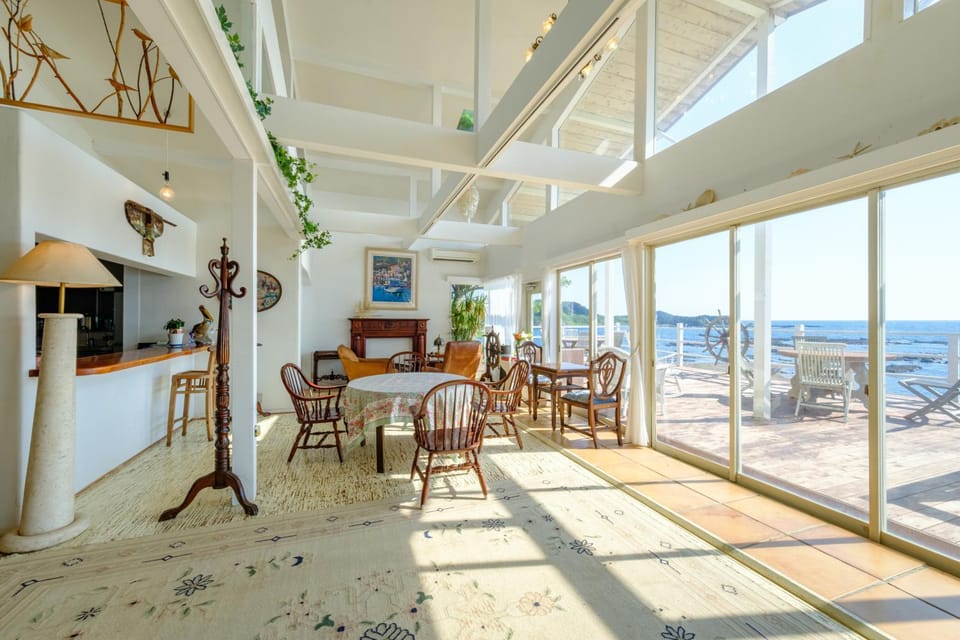 Natural landscape, Living room, Dining area, Sea view