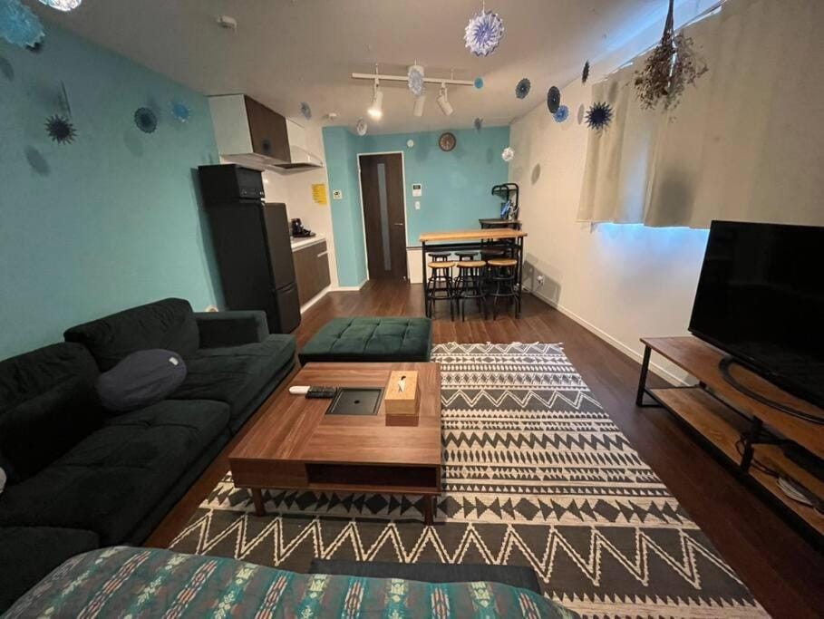 Kitchen or kitchenette, Living room, Dining area