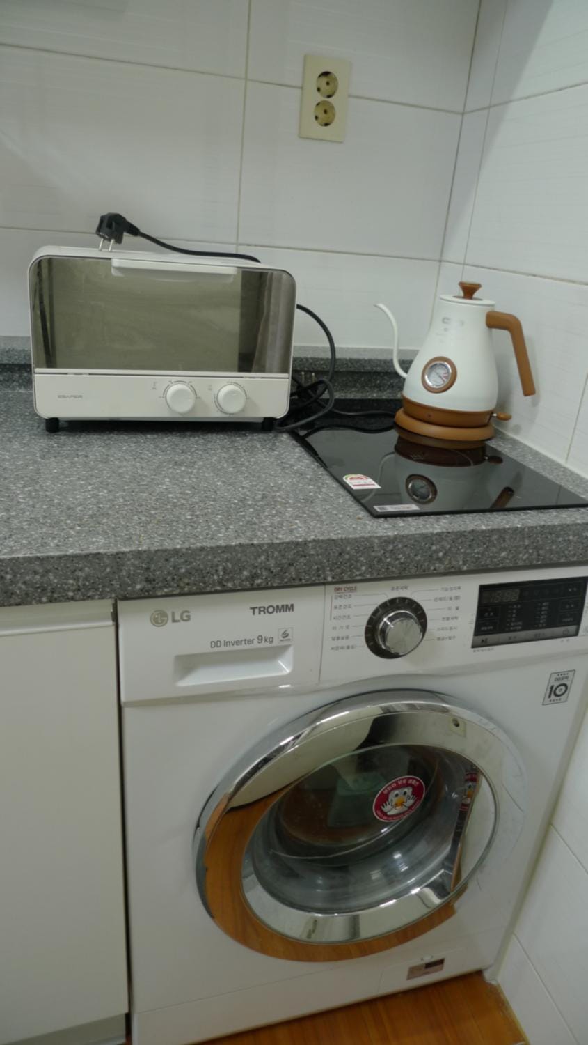 stove, toaster, washing machine