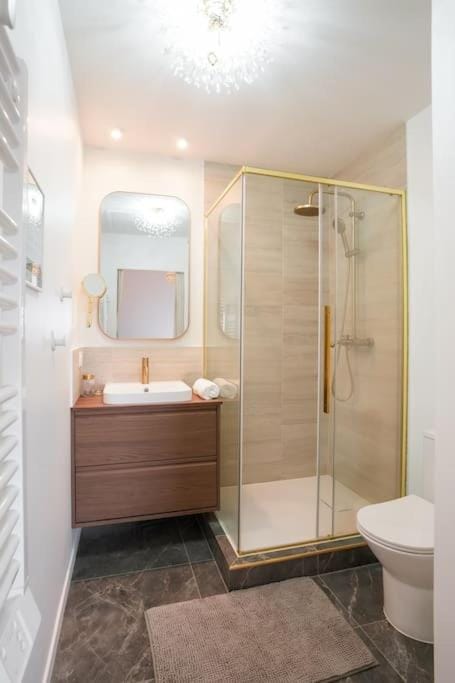 Shower, Toilet, Bathroom, towels