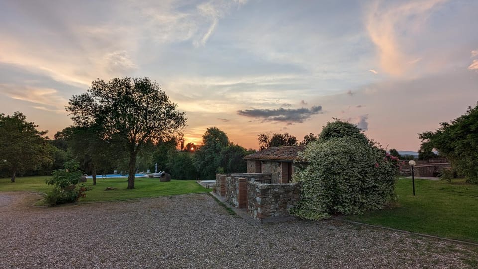 Garden, Garden view, Sunset