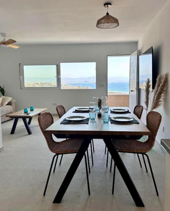 Living room, Dining area, Sea view