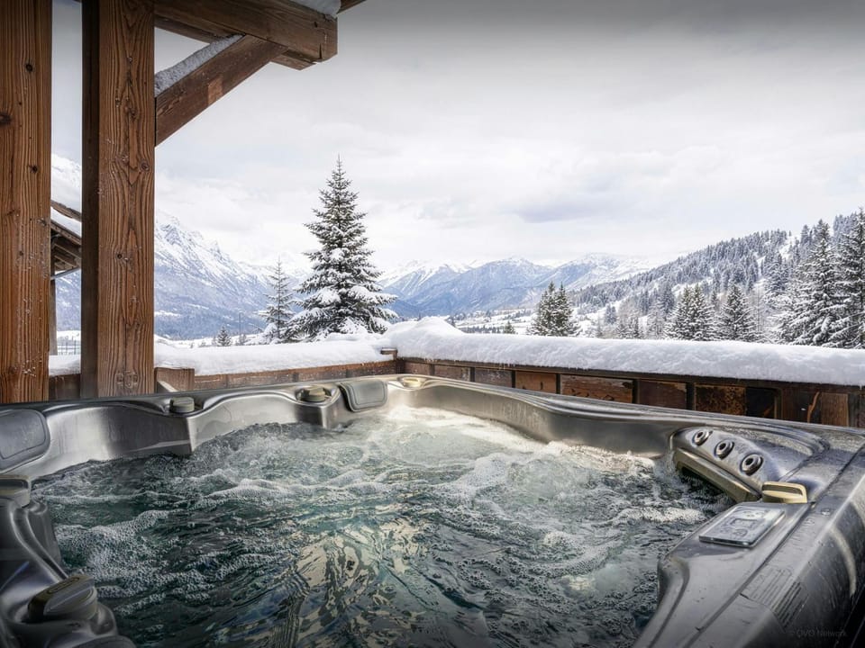 Day, Natural landscape, Winter, Hot Tub, Mountain view