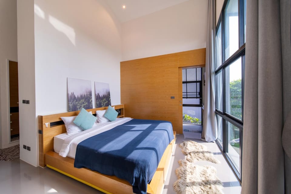 BangT-ao 3-bedroom modern minimalist luxury style private pool holiday villa gym quiet community Villa in Choeng Thale