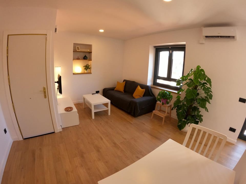 Living room, Seating area, Dining area, air conditioner