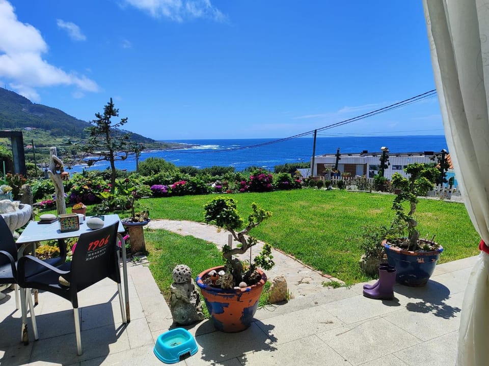 Natural landscape, Garden, Dining area, Sea view