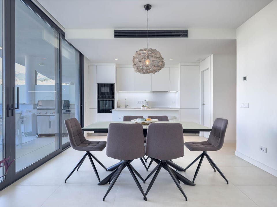 Kitchen or kitchenette, Living room, Dining area