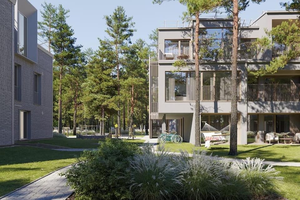 Luxury studio in pinewood 3min walk to sea Apartment in Palanga