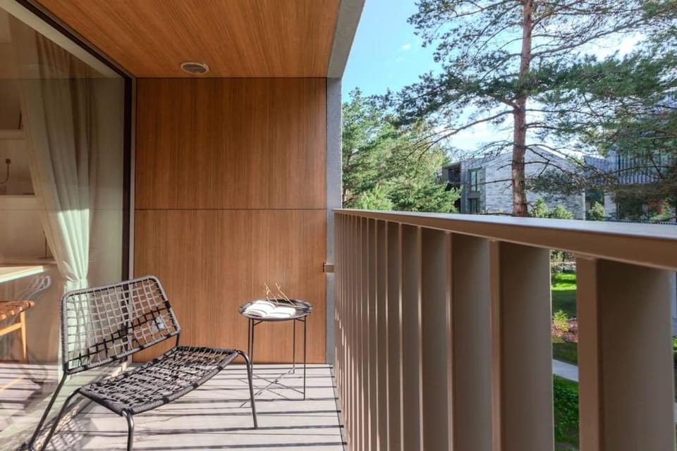 Luxury studio in pinewood 3min walk to sea Apartment in Palanga