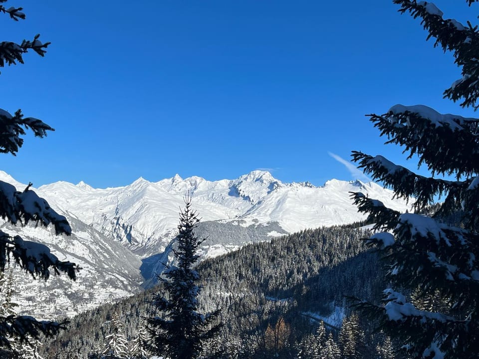 Property building, Day, Natural landscape, Winter, Mountain view