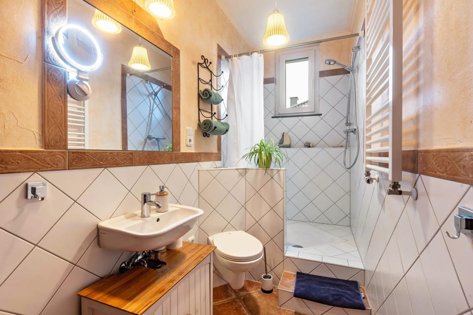 Bathroom, Living room
