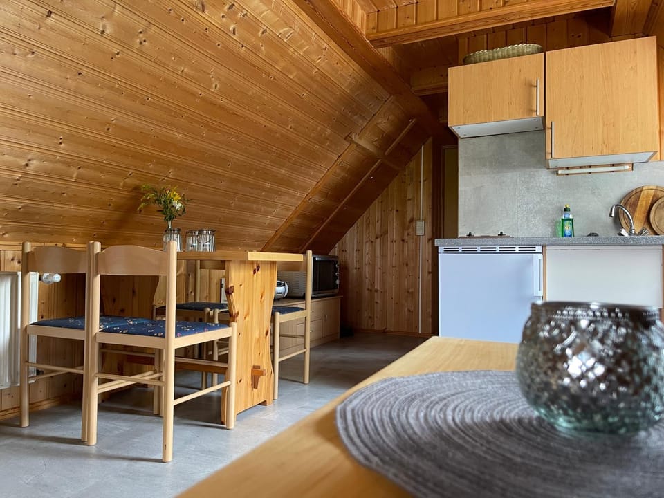 Kitchen or kitchenette, Living room, Dining area