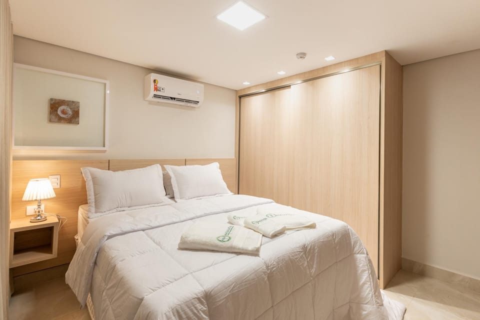 Bed, Photo of the whole room, Bedroom, towels, wardrobe, air conditioner