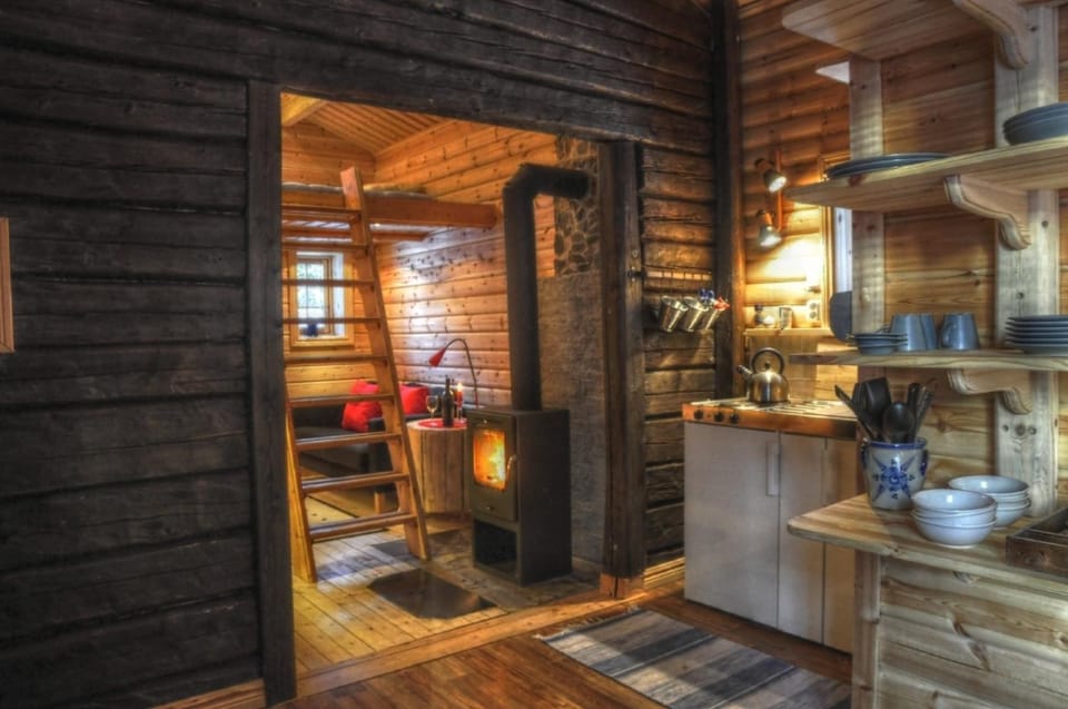 Cottage on Wild River House in Nordland, Norway