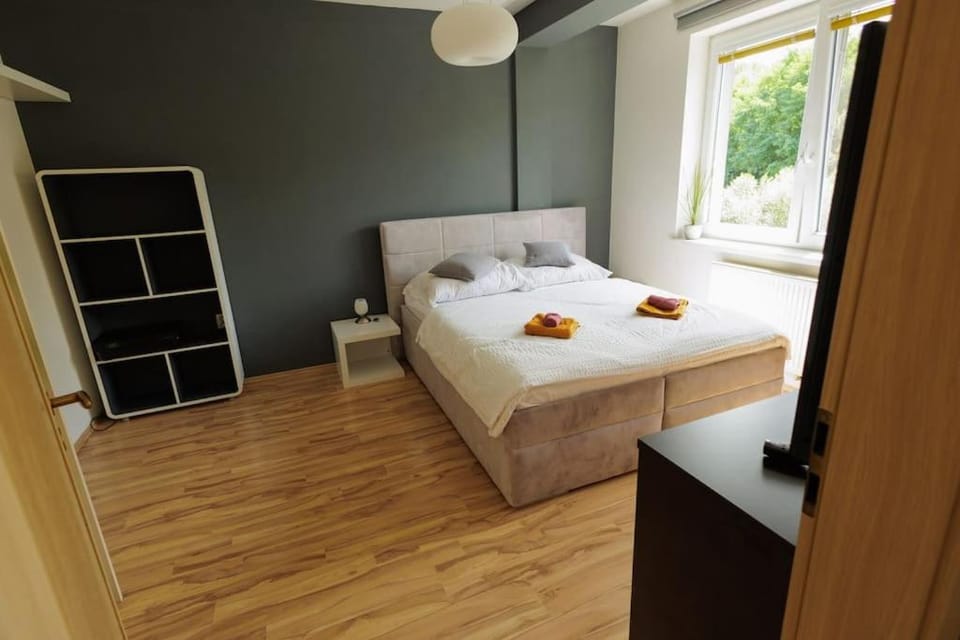 Photo of the whole room, Bedroom, towels