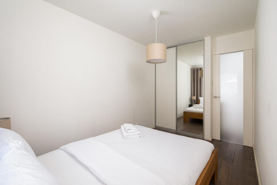 Bed, Photo of the whole room, Bedroom, towels, wardrobe