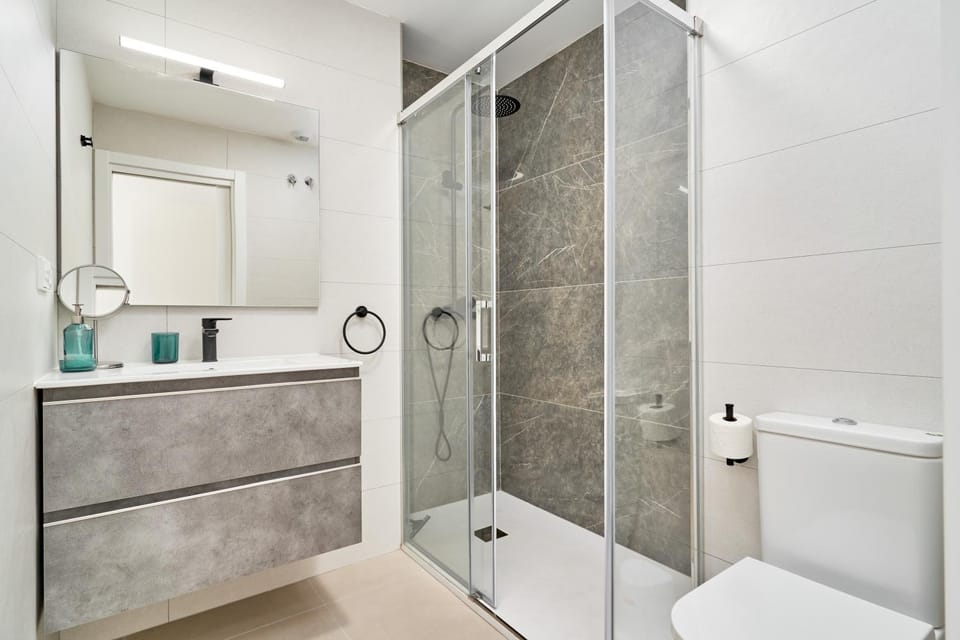 Bathroom, Living room
