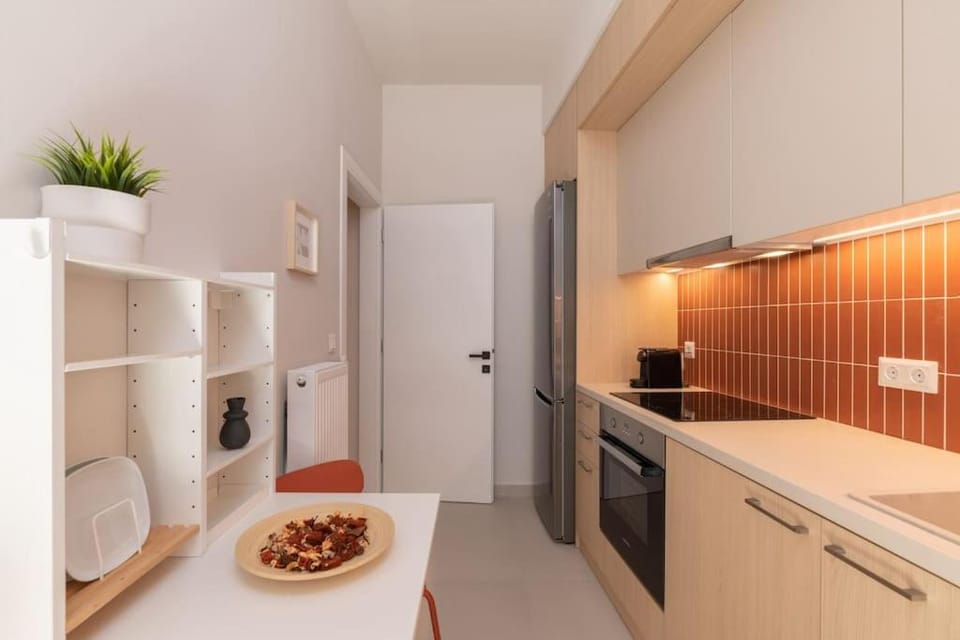 Kitchen or kitchenette, oven, stove