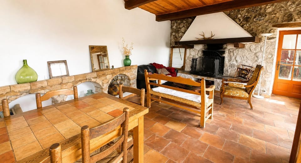 Living room, fireplace