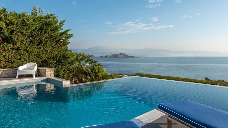 Natural landscape, Pool view, Sea view, Swimming pool, sunbed