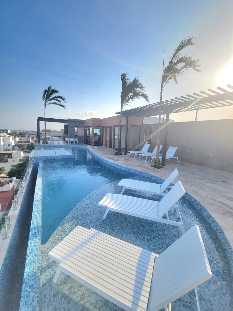 Pool view, sunbed