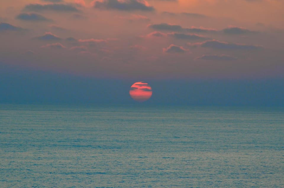 Beach, Sea view, Sunset