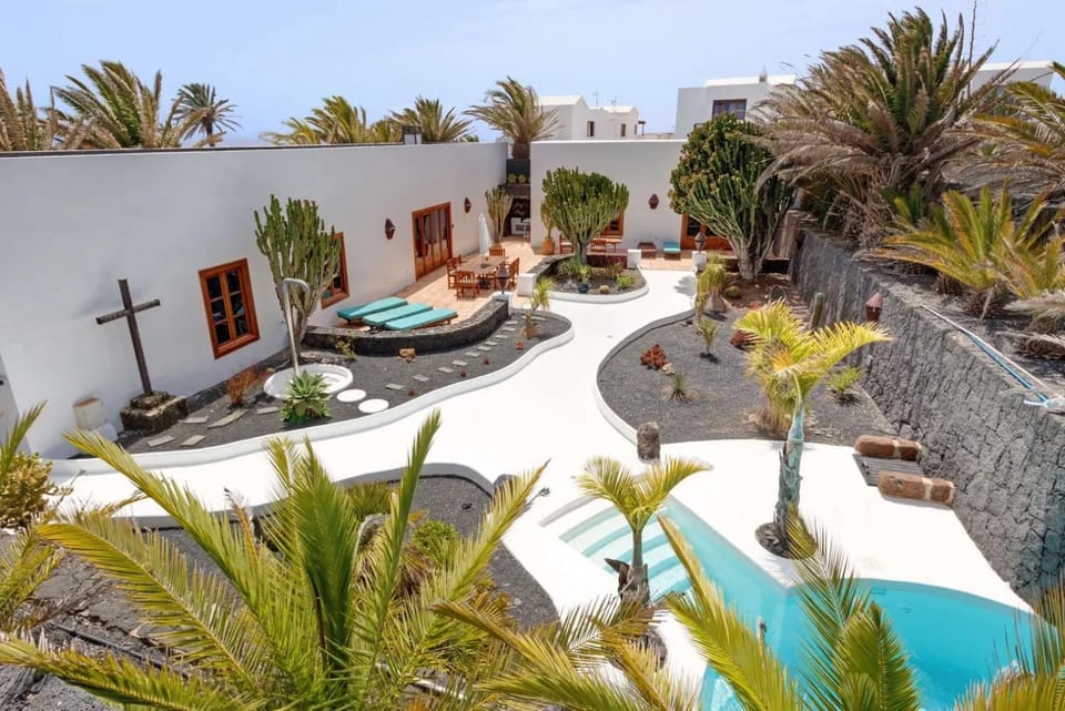 Property building, Living room, Swimming pool