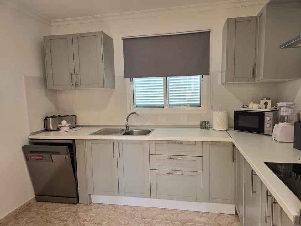Kitchen or kitchenette, dishwasher