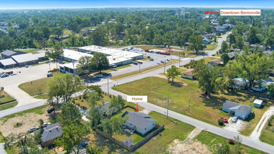 The Dime-1 mi to Downtown-1 Block to MTB Trail House in Rogers