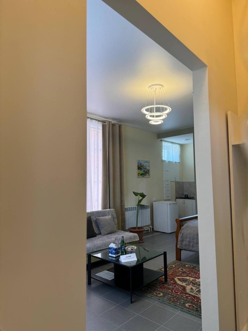 Bed, Living room, Photo of the whole room, Seating area, Bedroom