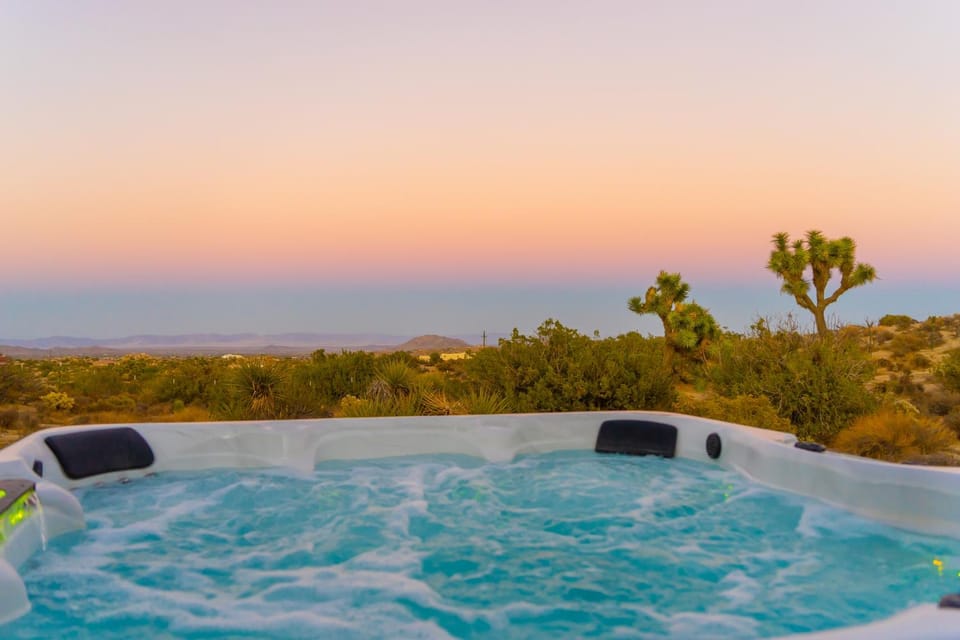 Natural landscape, Hot Tub, Sunrise, Sunset