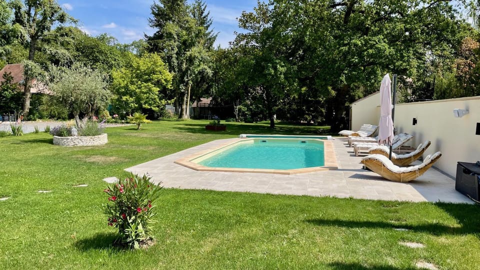 Garden, Pool view, Swimming pool, sunbed