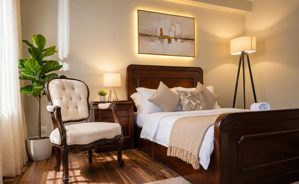 Spacious Premium Royal-Style near Waterway-Garden View 25 min to Airport Apartment in New Cairo City