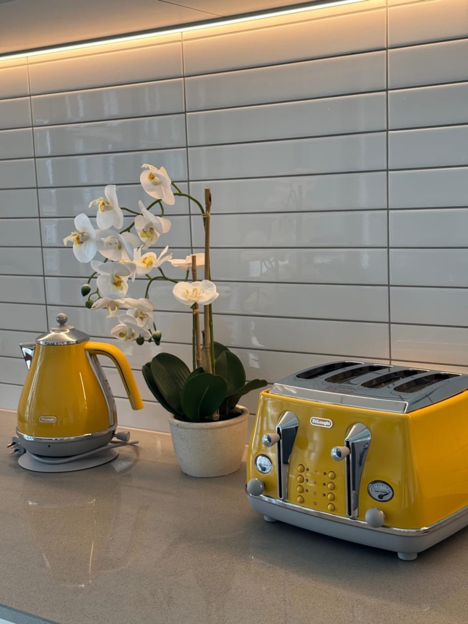 Kitchen or kitchenette, toaster