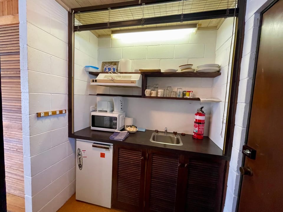 Kitchen or kitchenette, toaster