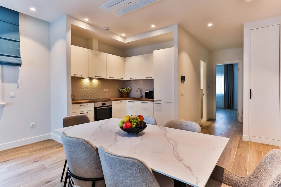 Living room, kitchen