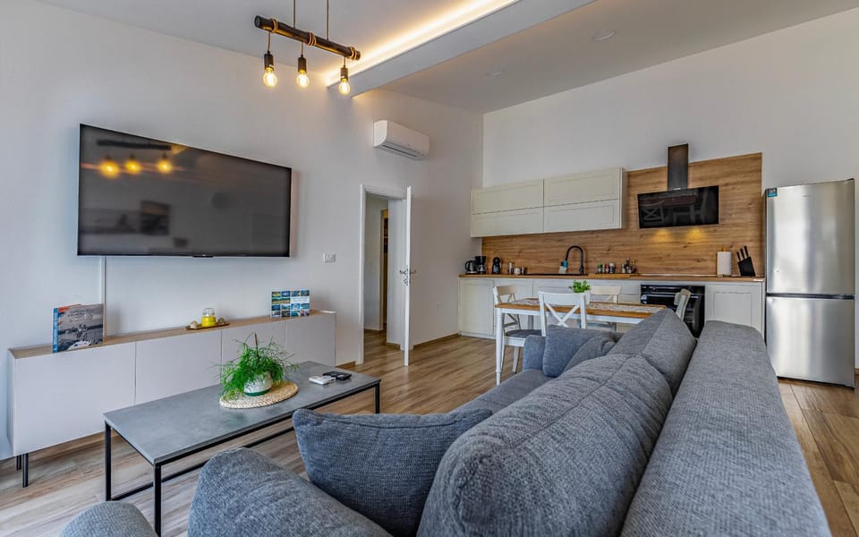 Living room, kitchen