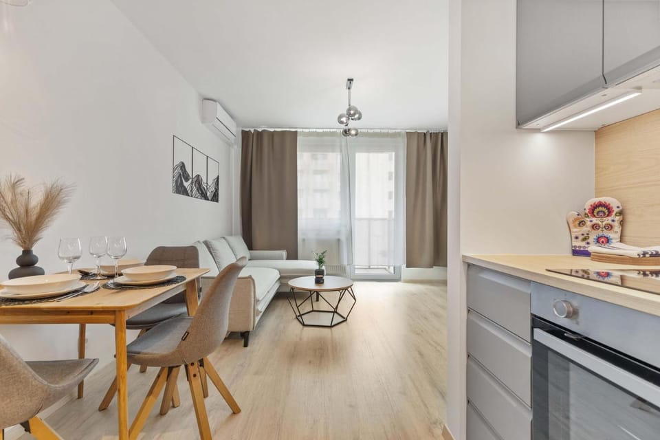 Kitchen or kitchenette, Living room, Dining area