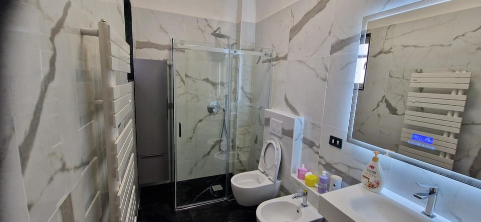 Shower, Toilet, Bathroom, bidet, towels