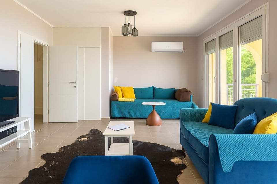 Communal lounge/ TV room, TV and multimedia, Living room, Seating area, Evening entertainment, air conditioner