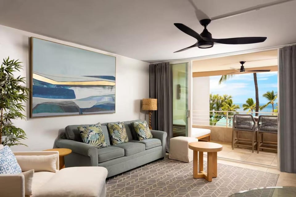 Living room, Seating area, Sea view