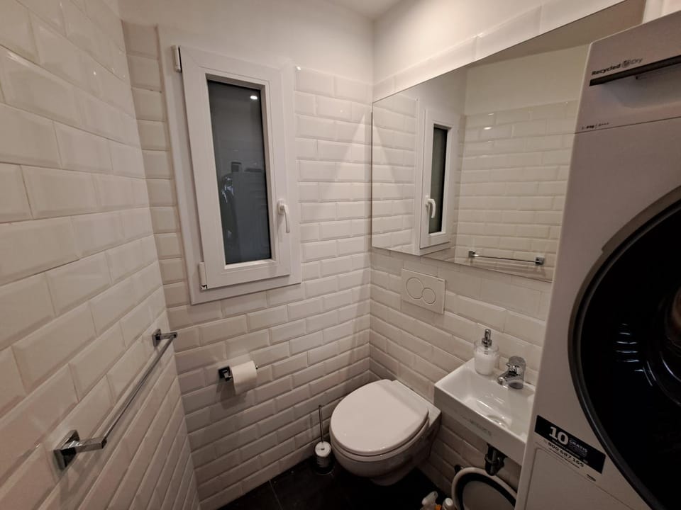 Toilet, Bathroom, washing machine, dryer