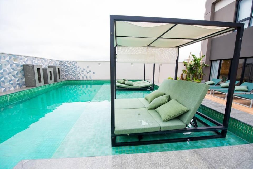 Pool view, Swimming pool, sunbed