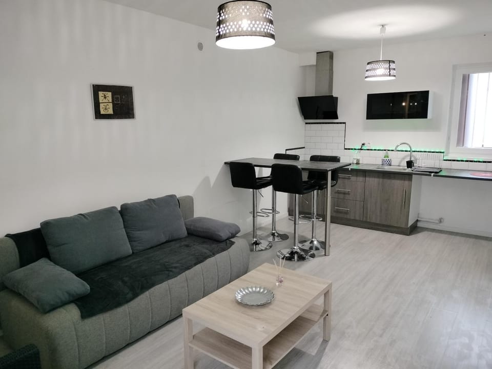 Kitchen or kitchenette, Living room, Seating area, stove, kitchen, kitchen