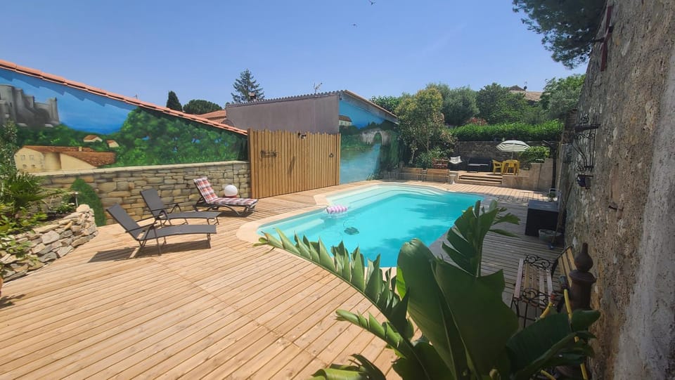 Patio, Day, Garden, Balcony/Terrace, Garden view, Pool view, Swimming pool, Open Air Bath, sunbed