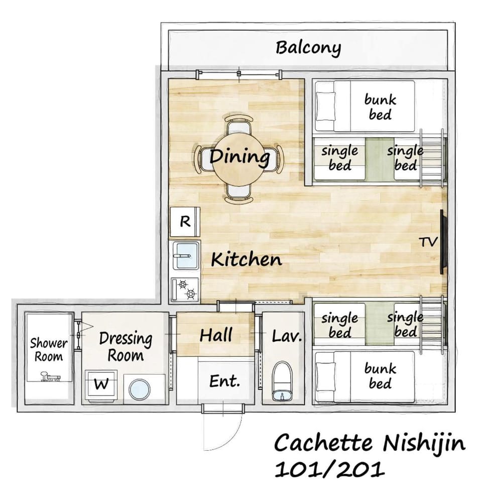 カシェット西新 - PayPayドーム近く 西新駅5分 最大6名 Apartment in Fukuoka