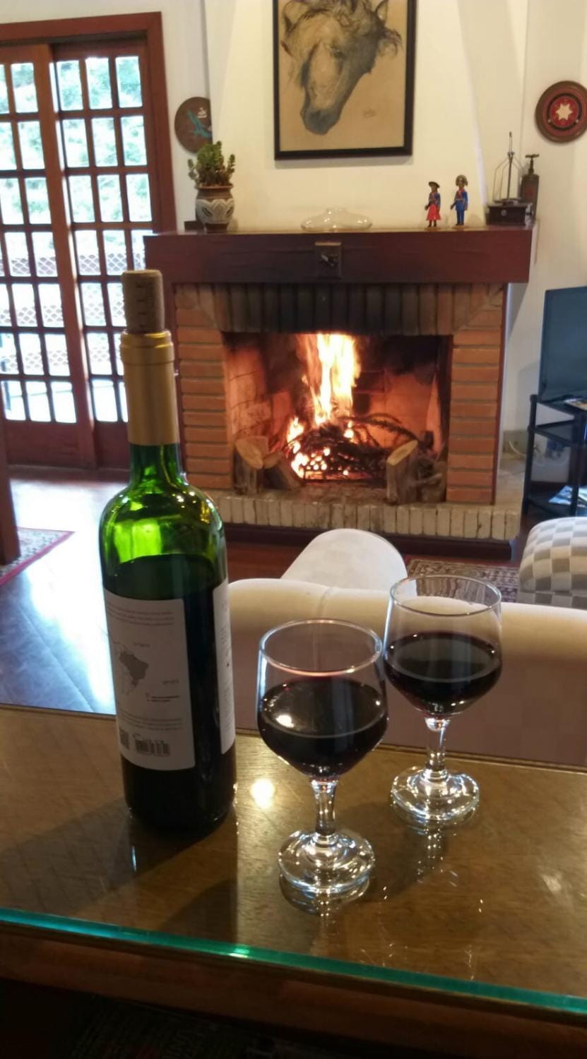 Living room, fireplace