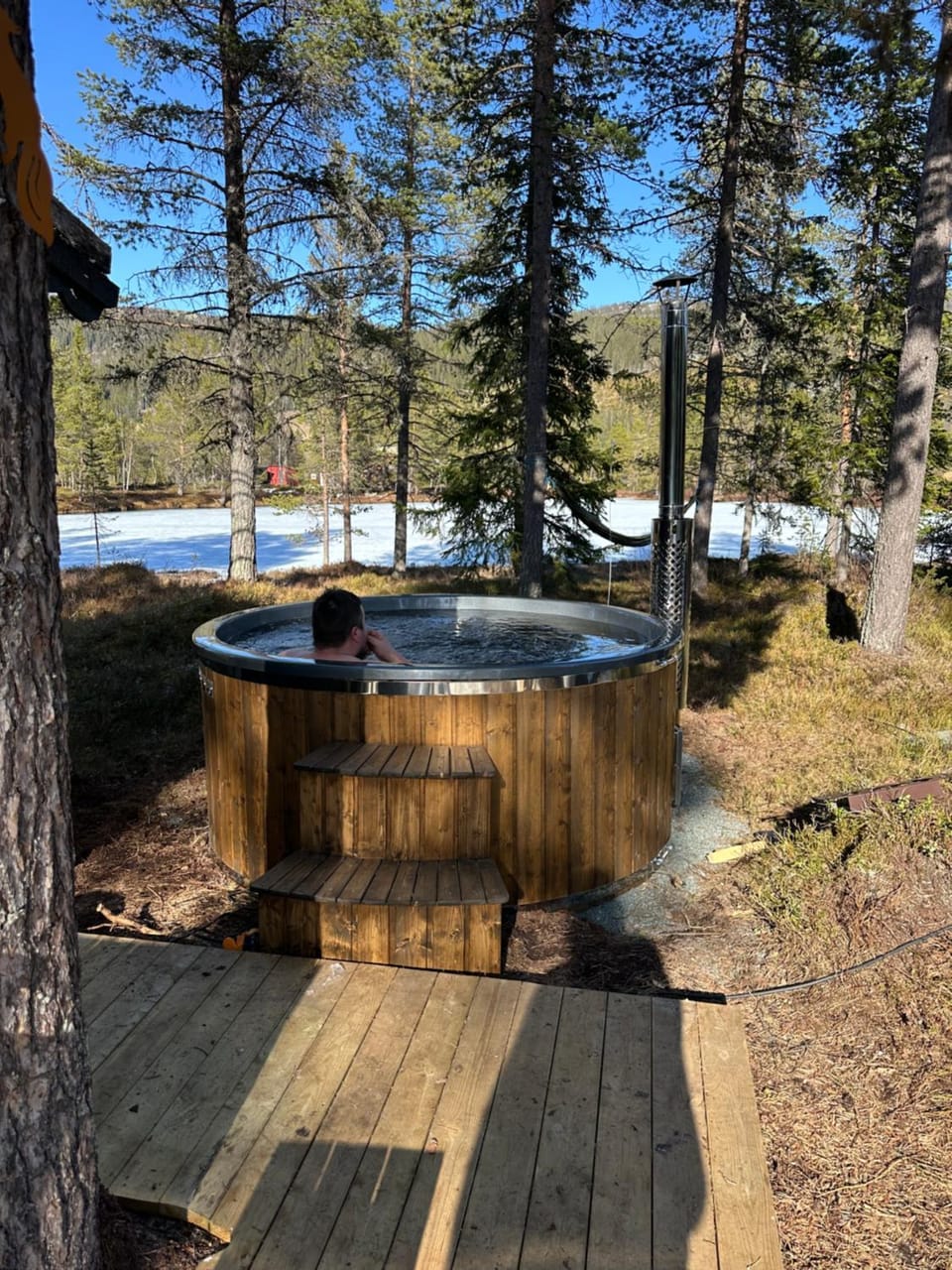 Hytta på Øyfjell med badestamp House in Viken, Norway