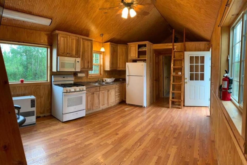 Kitchen or kitchenette, oven, stove